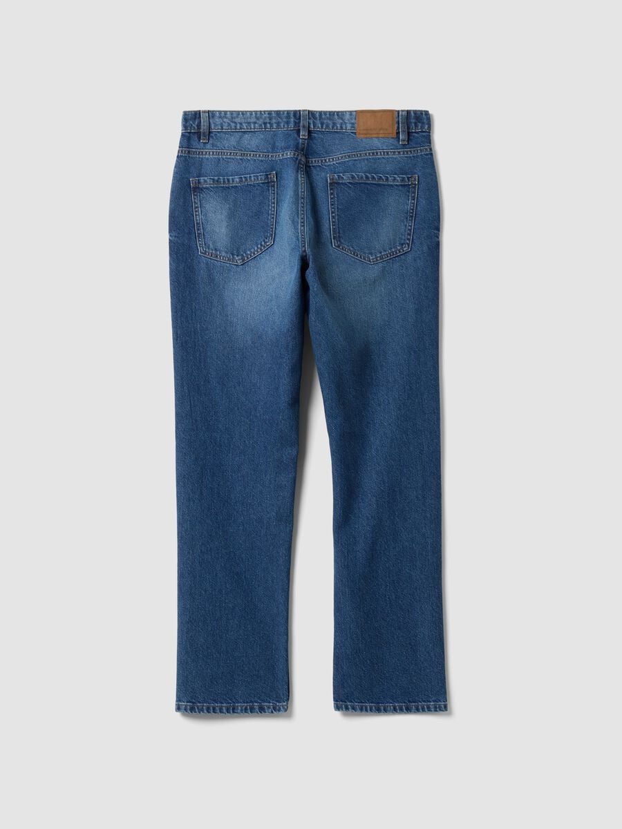 Jeans denim regular fit in puro cotone_1
