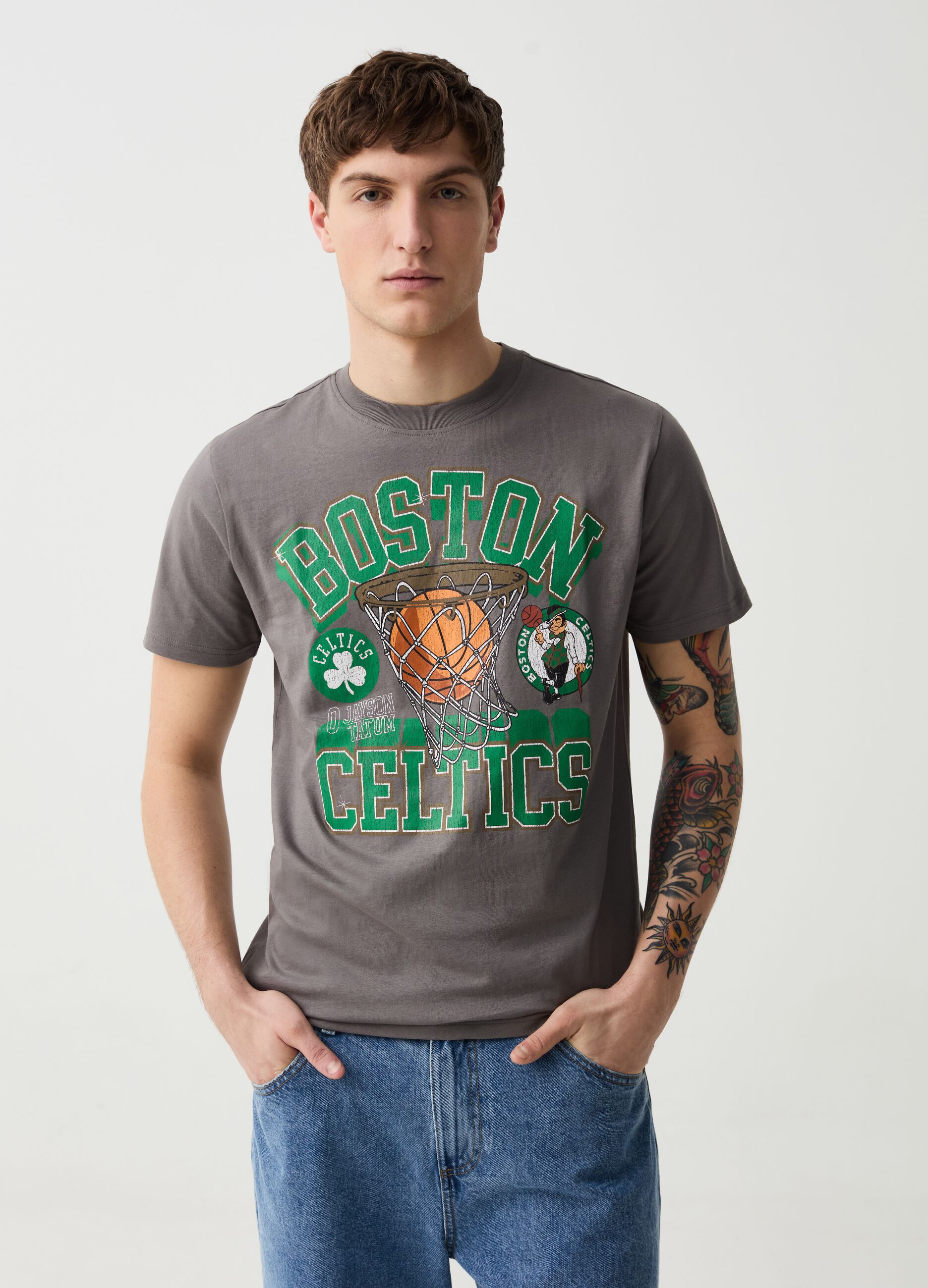 Ovs T-shirt con stampa NBA Boston Celtics