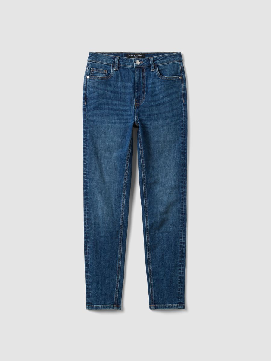 Blue denim skinny-fit jeans in stretch cotton_4