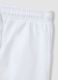 White cotton and linen blend pyjama shorts, regular fit_5