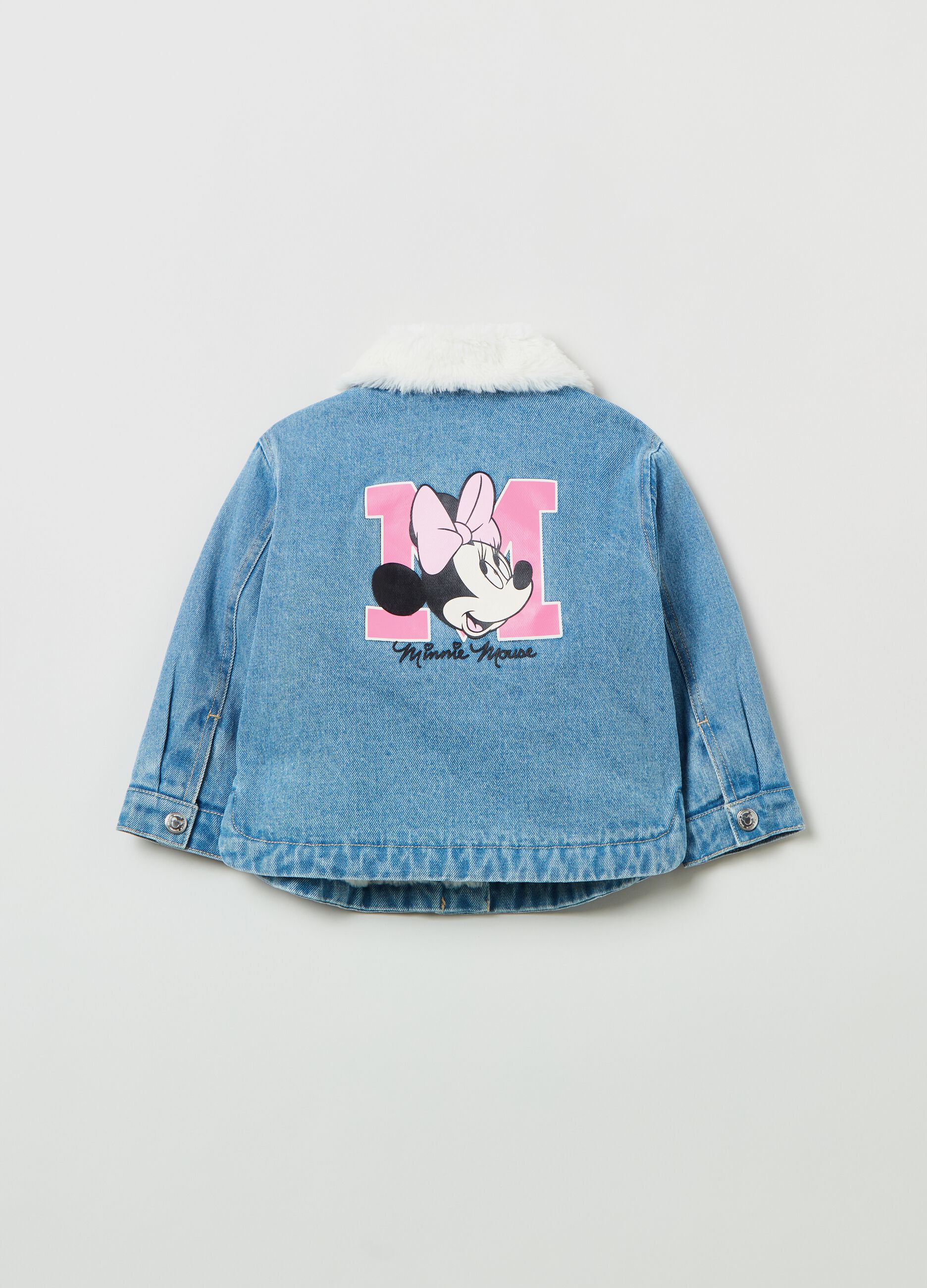 Giacca in denim con eco pelliccia Minnie_1