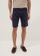 Blue pure cotton regular-fit shorts_1