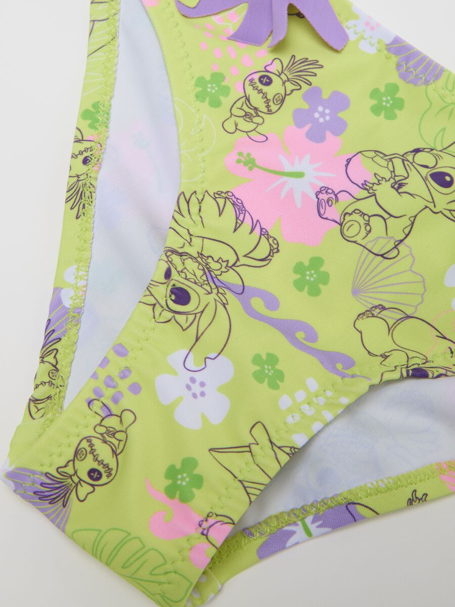 Girls’ swim briefs in multicoloured stretch fabric_3