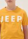 Orange cotton T-shirt for kids, regular fit with print_2