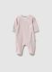 Multicoloured striped baby girl's sleepsuit in stretch cotton_0
