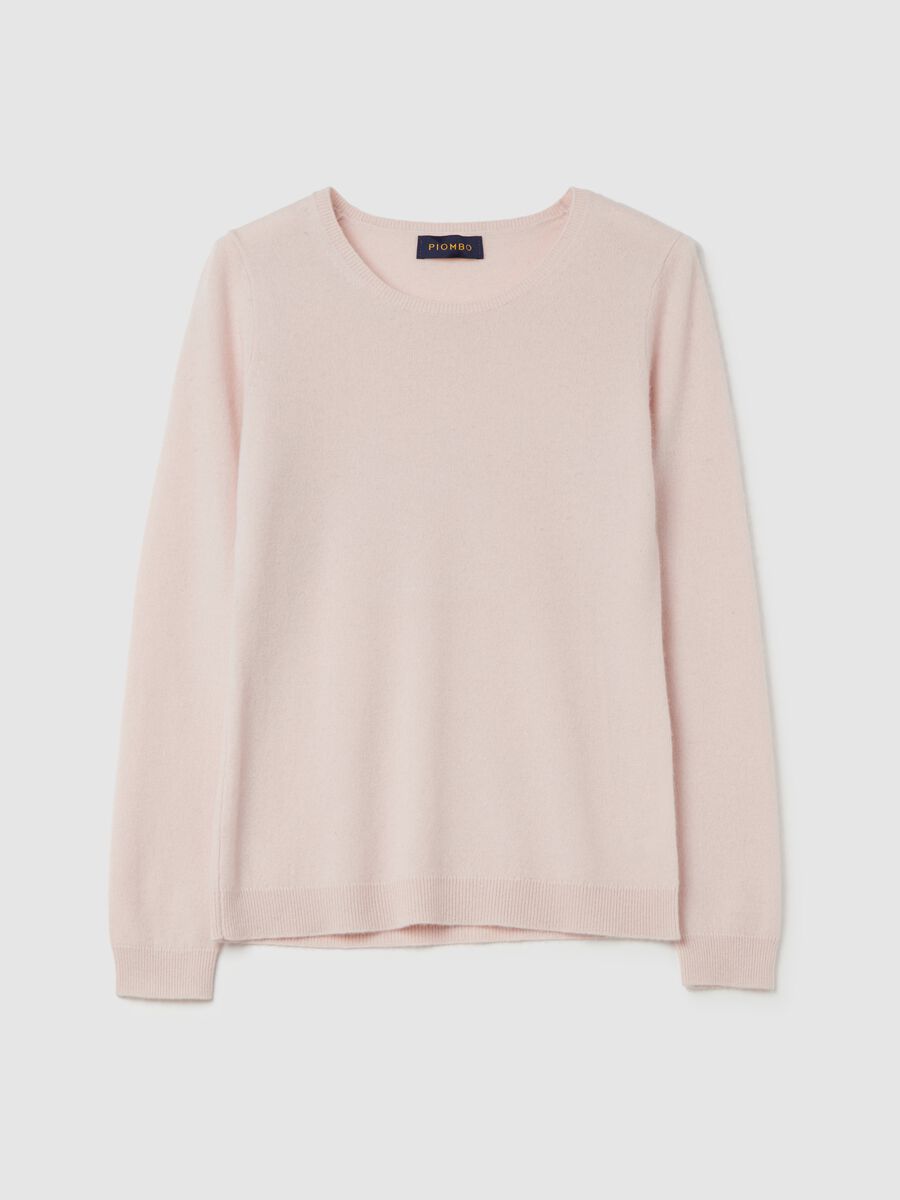 Cashmere pullover with round neck with fold_4