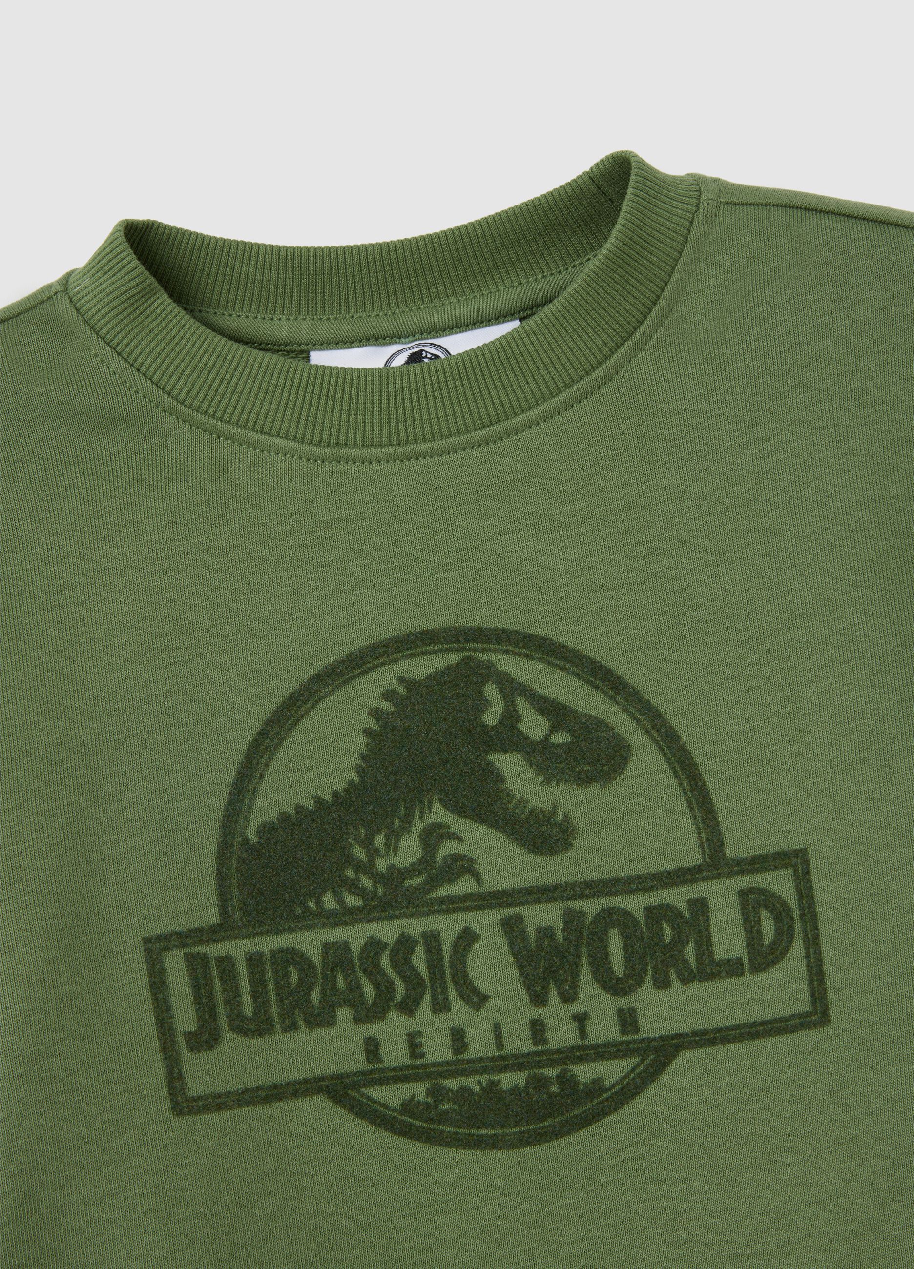 Felpa verde con stampa Jurassic World