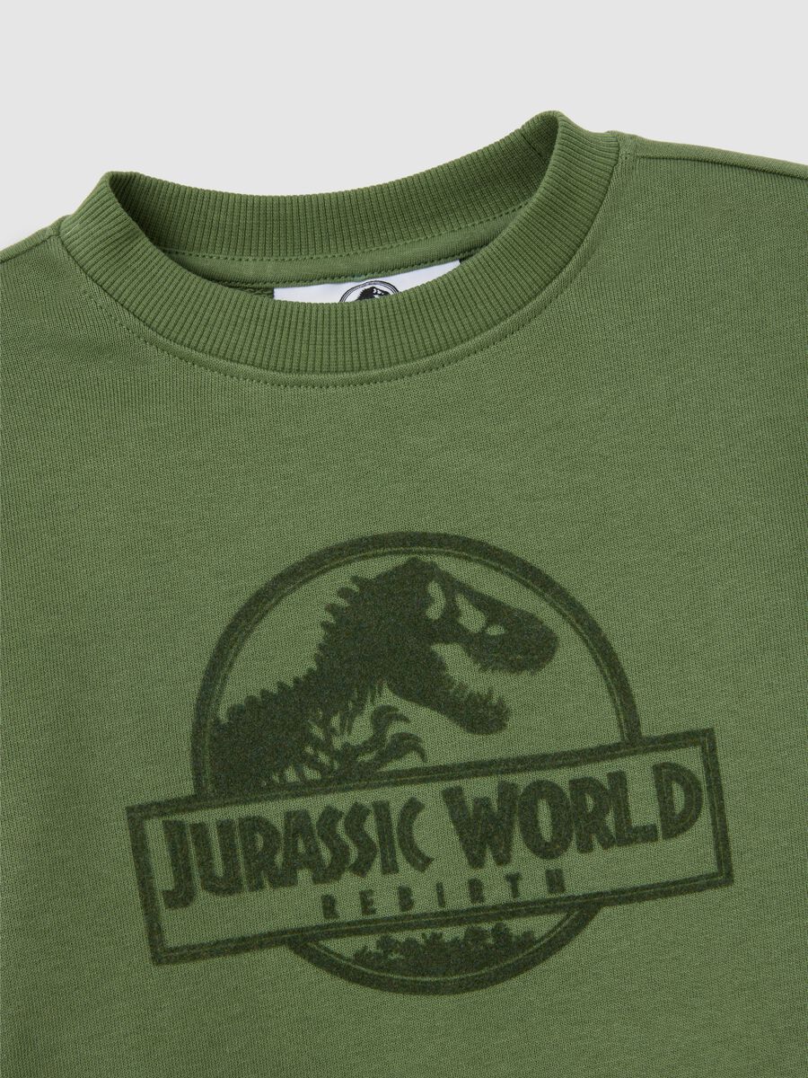 Felpa verde con stampa Jurassic World_3