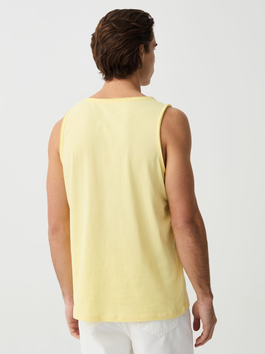 Cotton tank top with raw edges_2