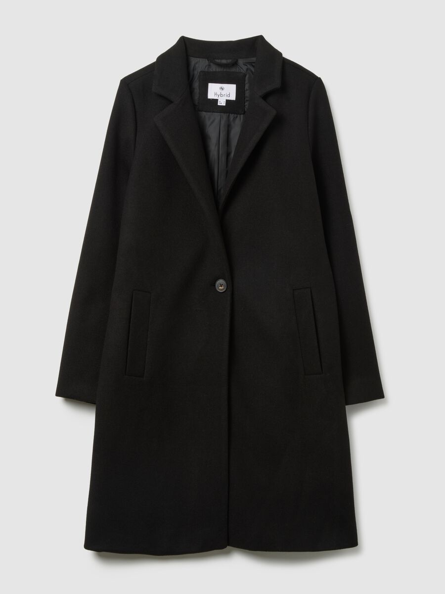 Cappotto monopetto nero regular fit_4