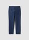 Pantaloni blu in cotone elasticizzato slim fit_2