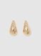 Gold earrings with sparkling details_0