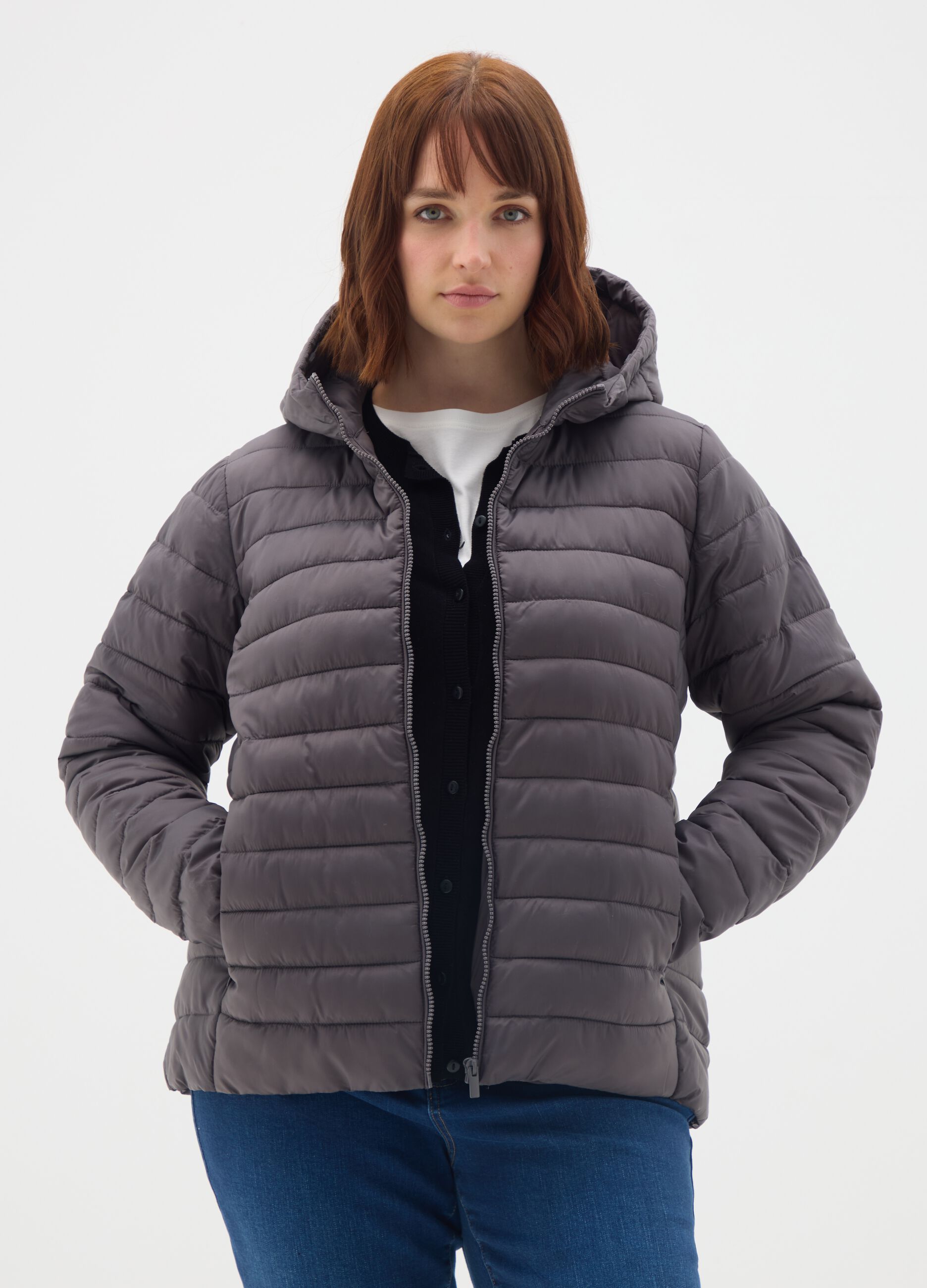 Grey Regular Fit Jacket