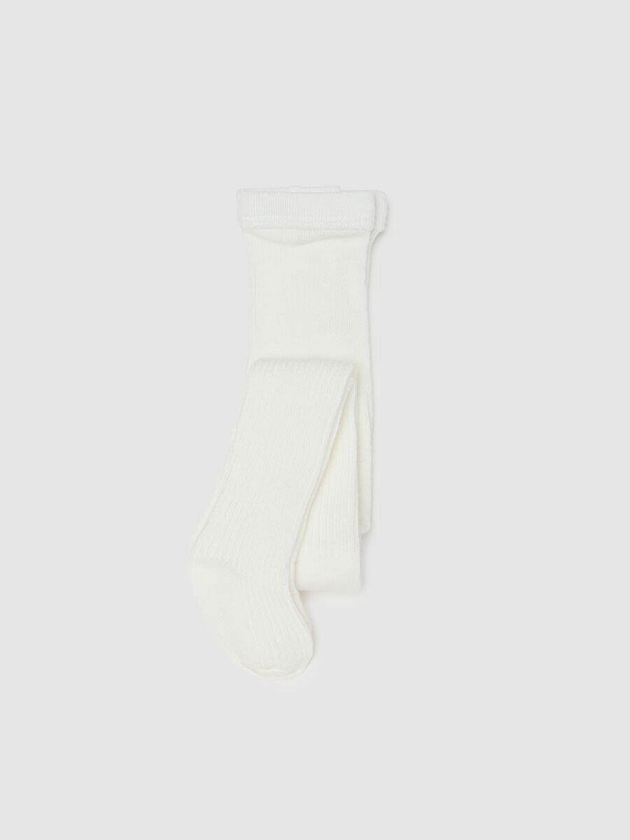 White Stretch Bamboo Tights_0