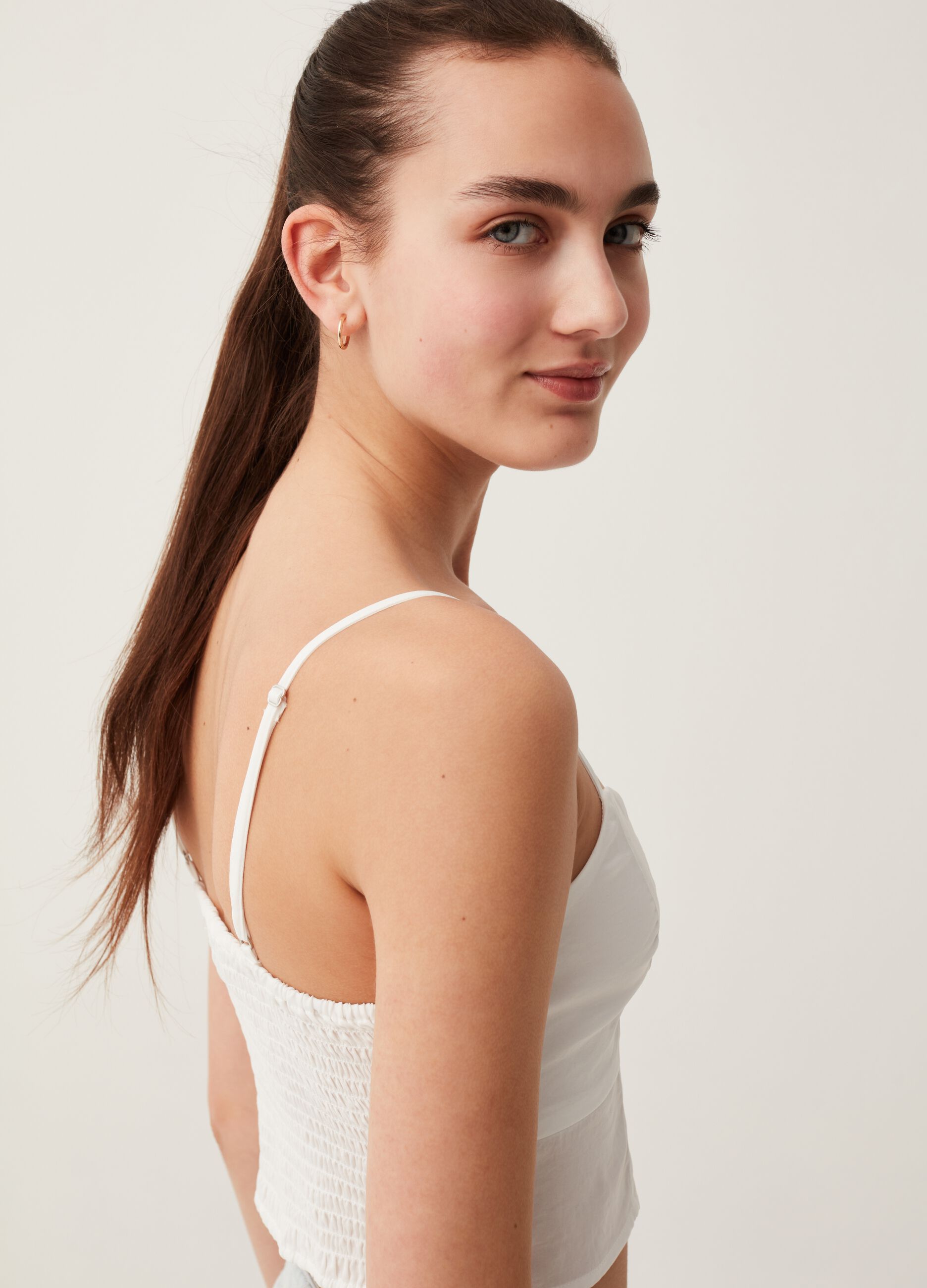 Crop top in satin Baby Angel_1