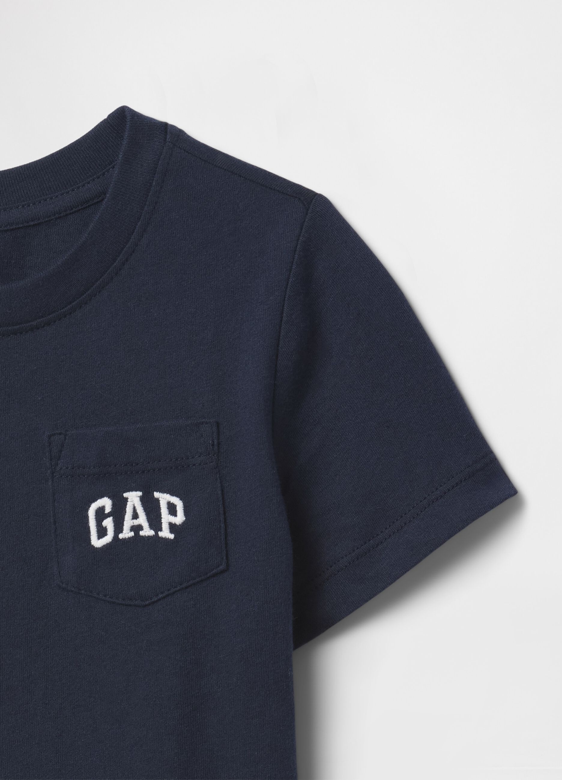 Blue Crew Neck T-shirt with GAP Pocket