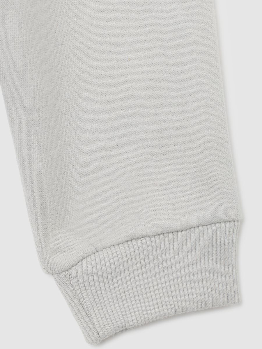 Pantaloni da bimbo in puro cotone grigi regular fit_3