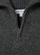 Grey Half-Zip Pullover in Acrylic and Wool Blend_6