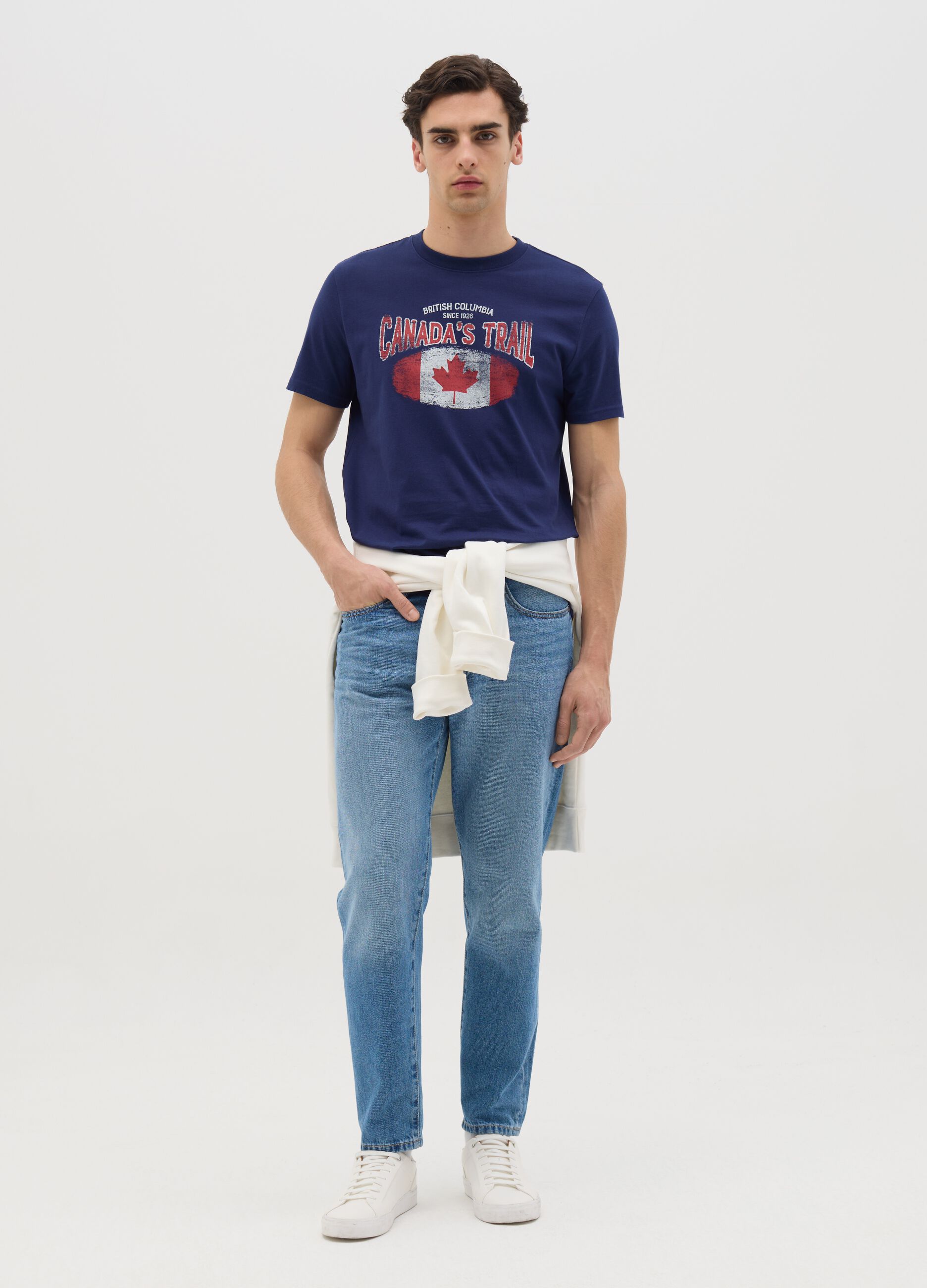 Canada's Trail blue T-shirt with print