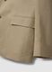 Beige Pure Linen Slim Fit Blazer_5