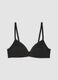 Reggiseno nero imbottito in cotone organico_0