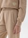 Girls' beige wide leg trousers in cotton blend_2