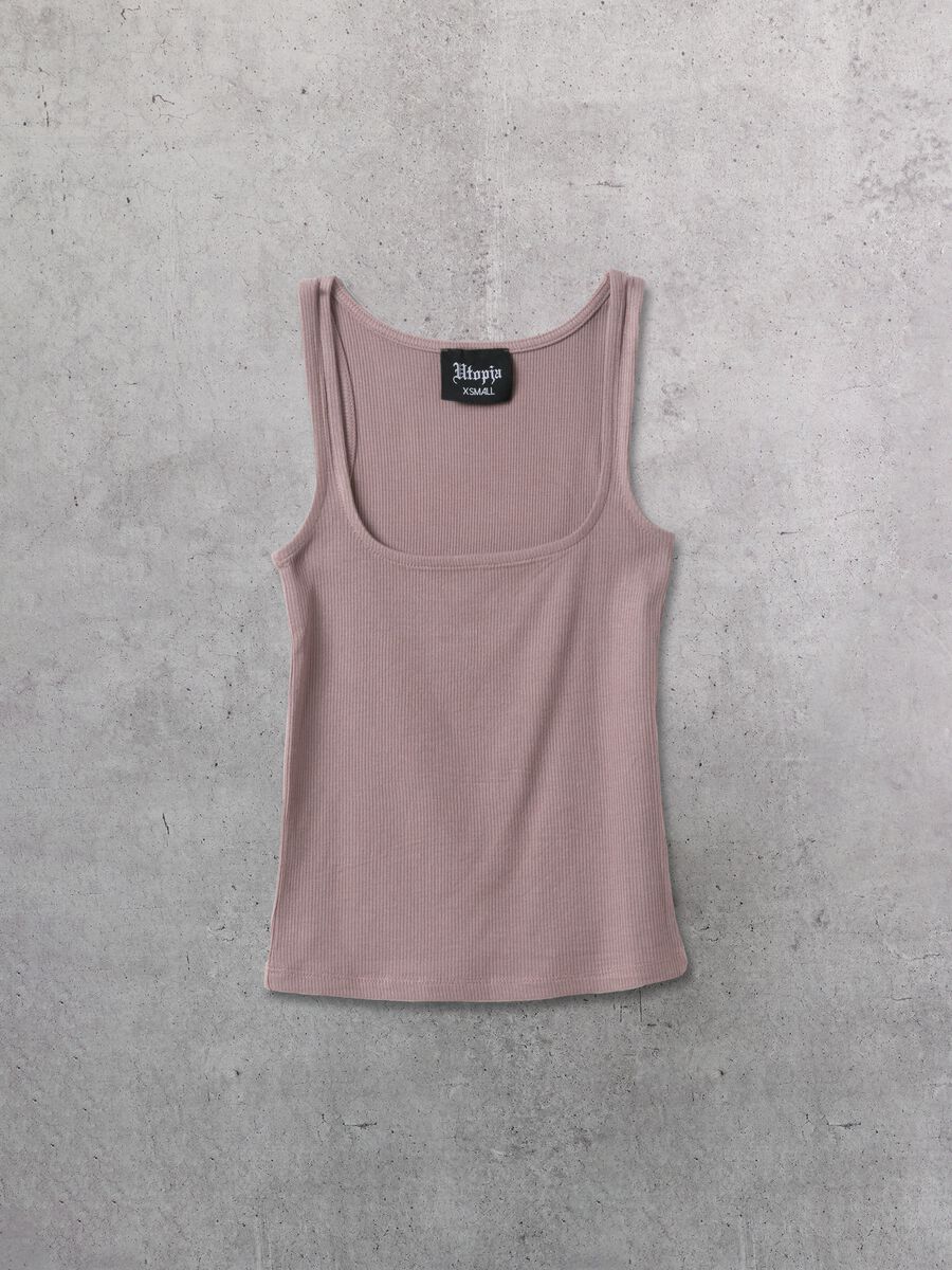 Tank Top Square Neck Mocha_4