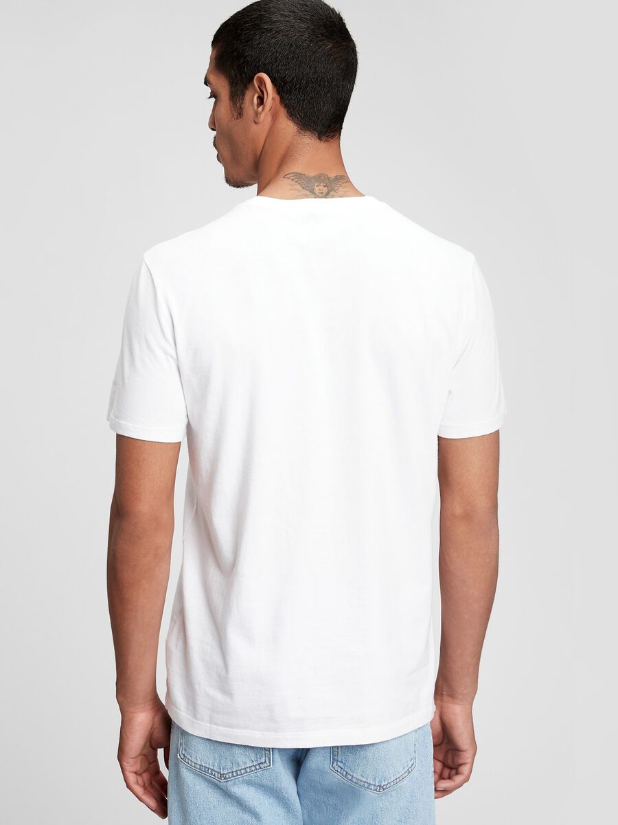 T-shirt girocollo in cotone_1