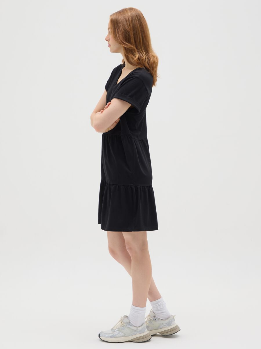 Women's black pure cotton dress_1