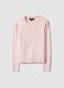 Pink crew-neck sweater regular fit_4