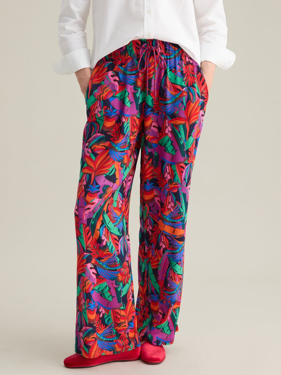 Women's Multicolour Viscose Trousers - Regular Fit_2