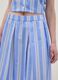 Blue striped pure cotton midi skirt_3