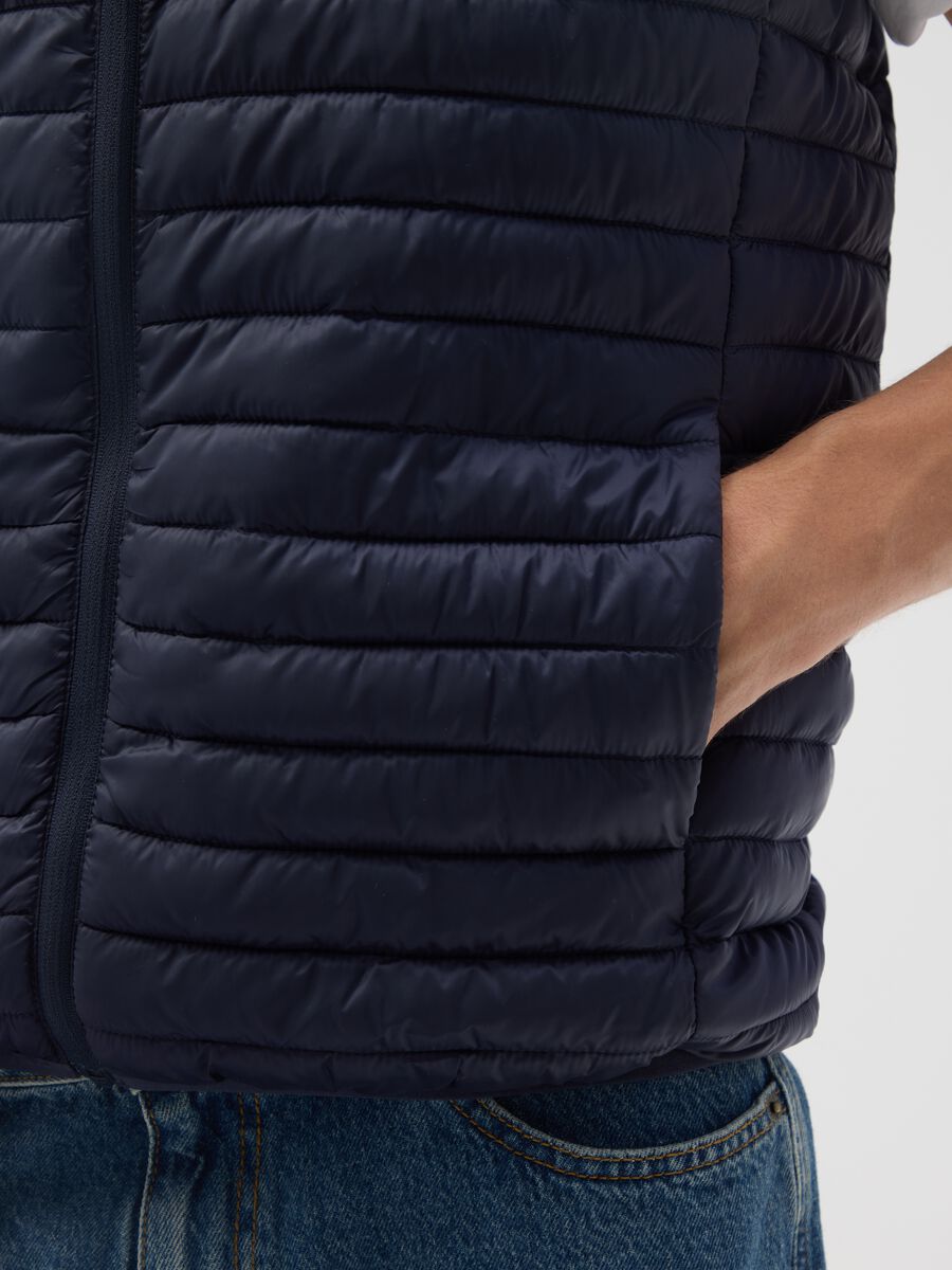 Gilet in blu regular fit_5