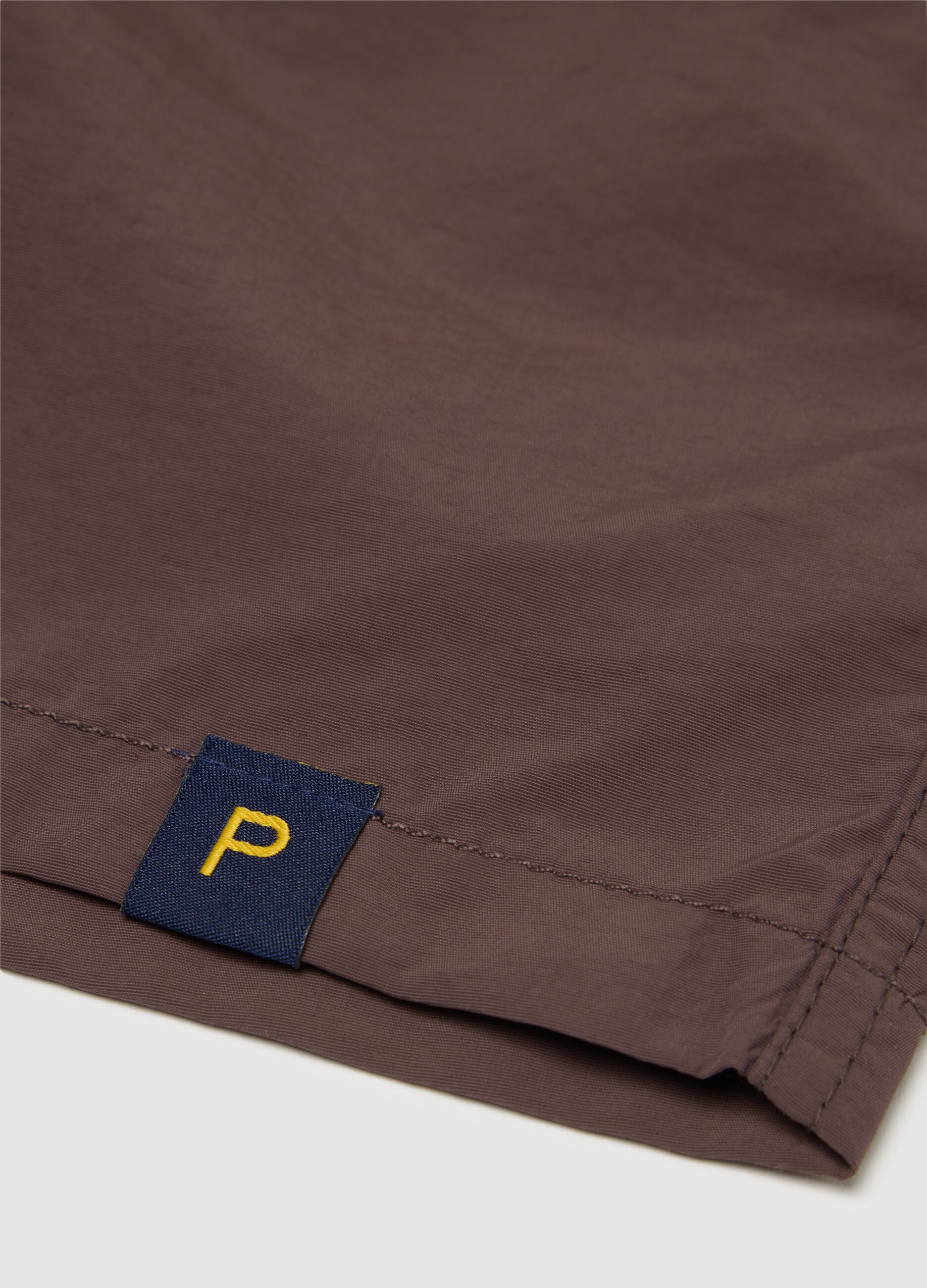 Boxer mare da uomo in misto marrone regular fit con vita elastica