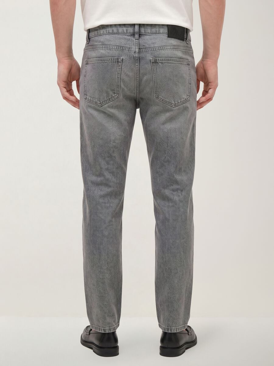 Grey slim-fit jeans in cotton and viscose blend_2