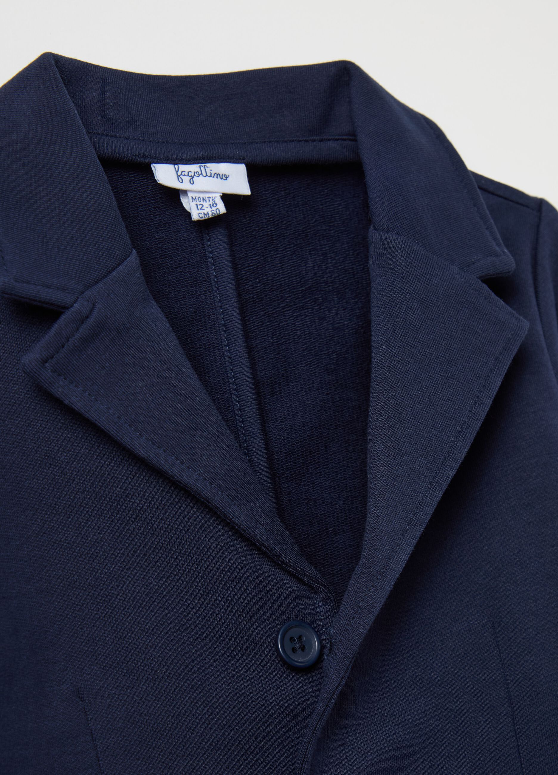 Blazer monopetto in French Terry 