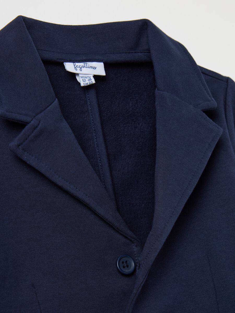 Single-breasted blazer in French Terry_2