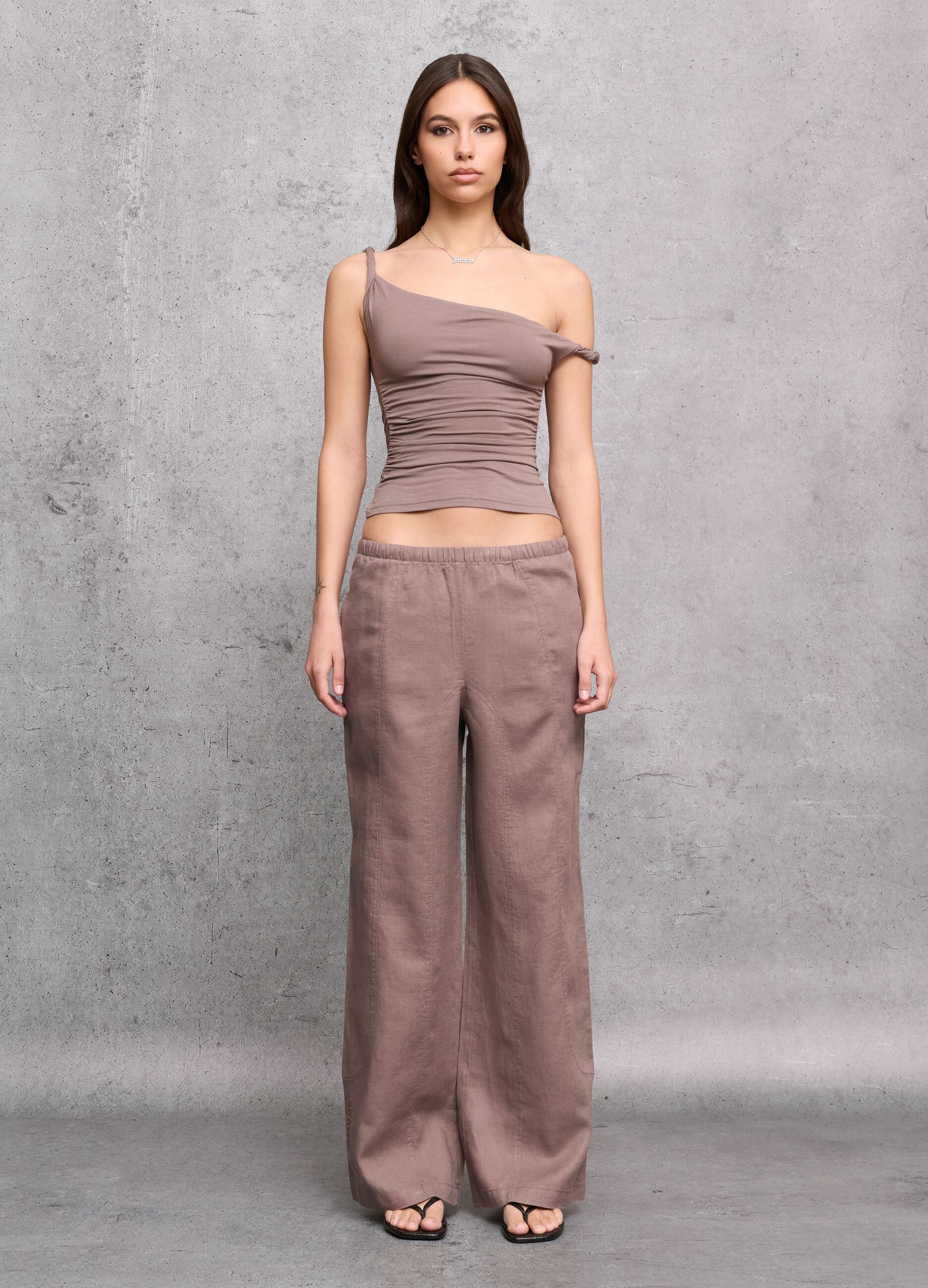 Mocha Asymmetrical Tank Top