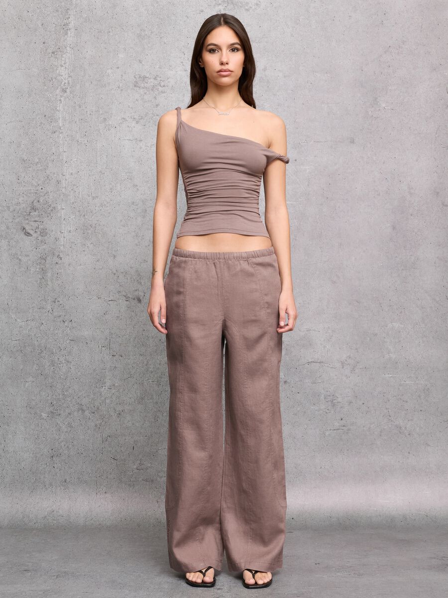 Asymmetrical Tank Top Mocha_3