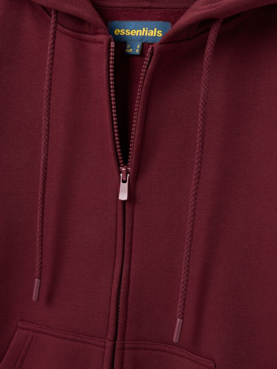 Red Cotton Blend Sweatshirt Regular Fit_5