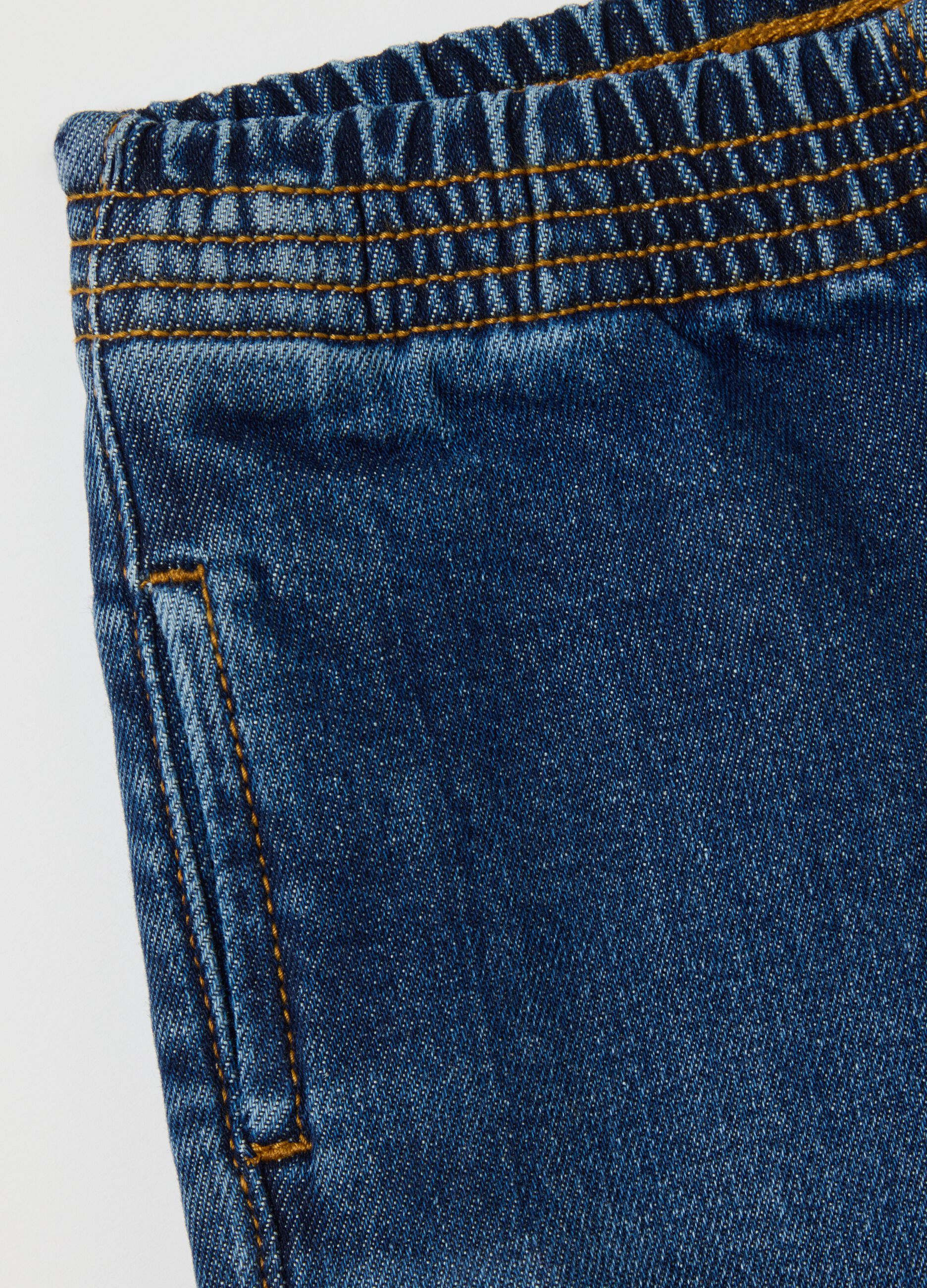 Baby Girl Wide-Leg Blue Denim Trousers