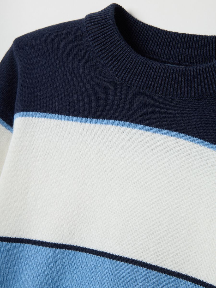 Children's multicolour striped sweater in pure cotton regular fit_2