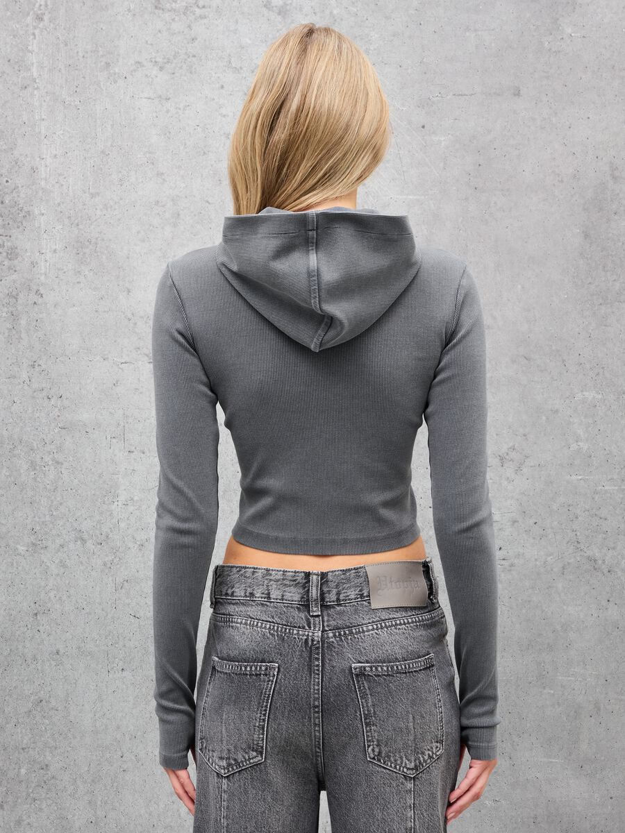 Ribbed Hoodie Vintage Grey_1
