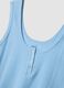 Light blue pure cotton vest with serafino collar and regular fit_1