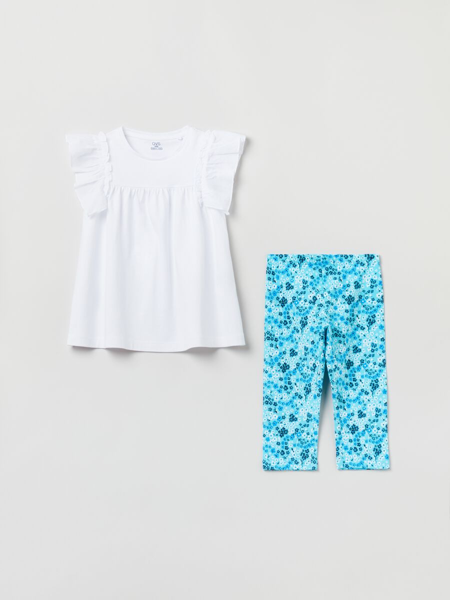 T-shirt and leggings jogging set with print_0