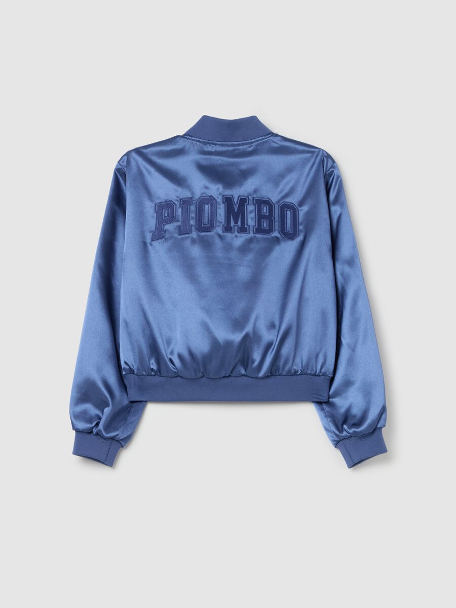 Full-zip bomber in satin_4