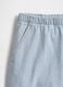 Blue Striped Denim Shorts_7
