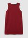 Red viscose blend women's dress_4