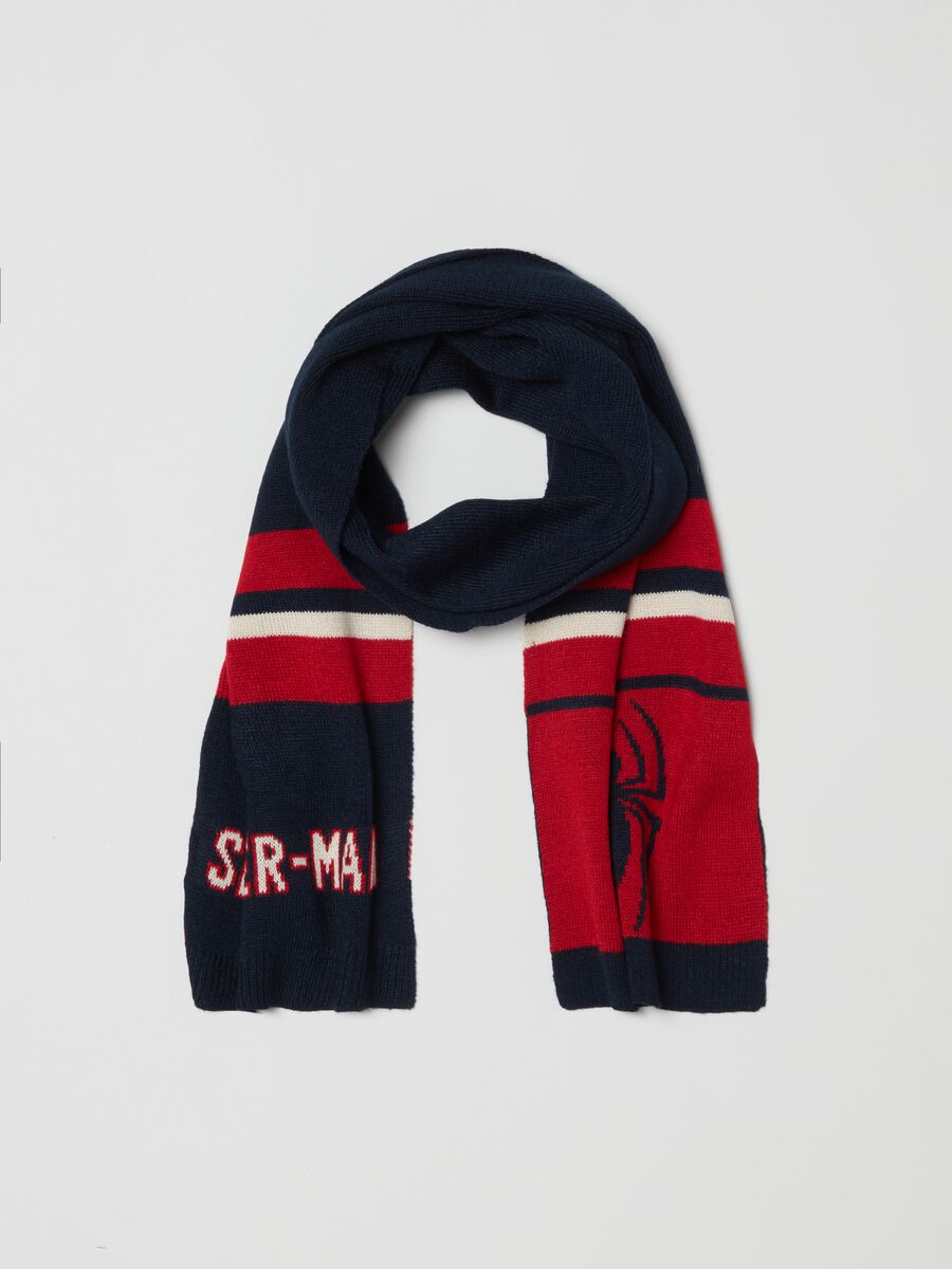 Sciarpa in maglia con disegno Spider-Man_0