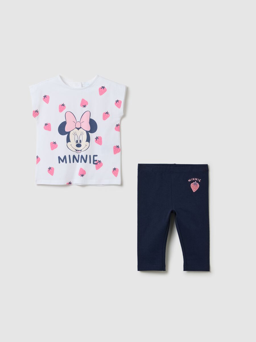 Disney Minnie Stretch Cotton White and Blue Set_0